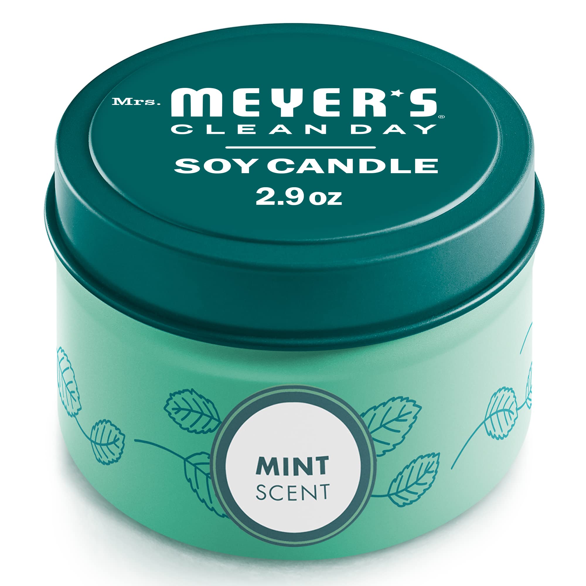 MRS MEYER'S CLEAN DAY bougie menthe en tin, ambiance fraîche pour le ménage