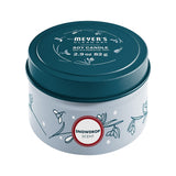 Bougie Snowdrop de Mrs. Meyer’s en boîte métallique, parfum frais et floral.