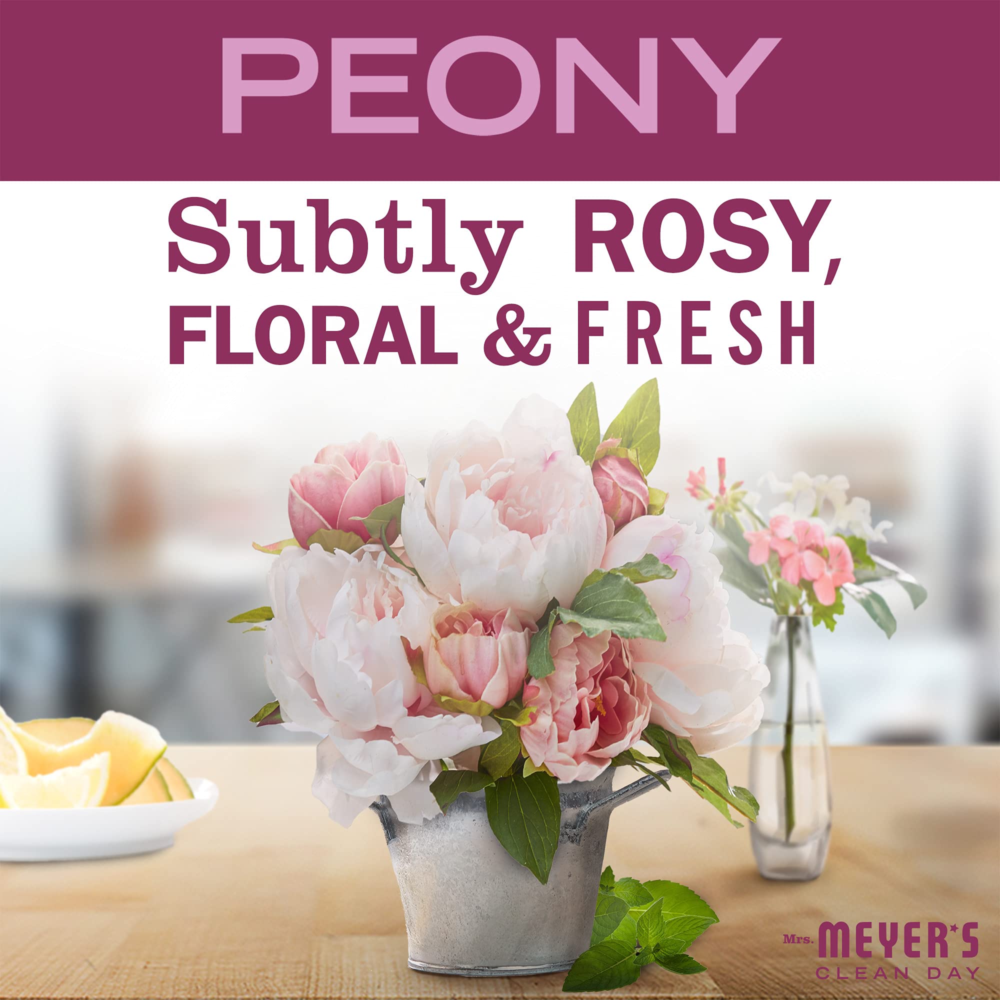 Cire de soja naturelle et huiles essentielles, combustion propre avec Mrs. Meyer's Clean Day.