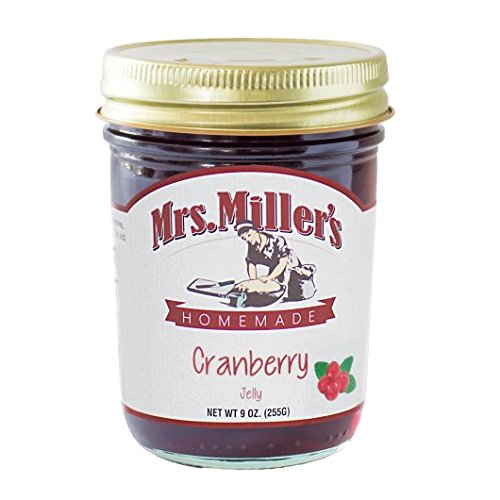 Confiture de canneberge Mrs. Miller's dans un bocal 9 oz, idéale sur tartines.