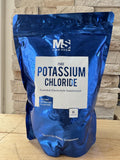 MS Finechem chlorure de potassium poudre, emballage 1 kg, alternative au sel faible en sodium.