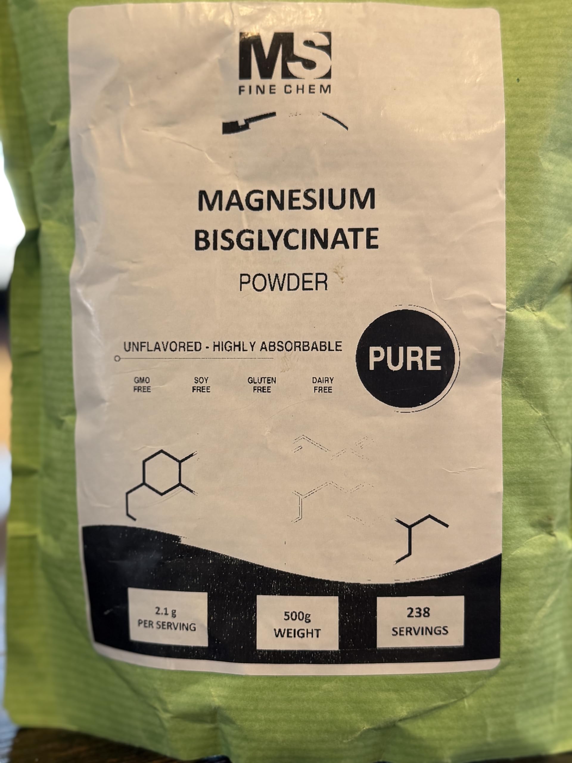 MS Finechem Magnesium Bisglycinate dans une boisson matinale pour une énergie douce.