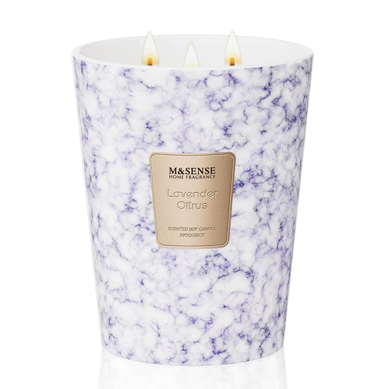M&SENSE Bougie XL contenant réutilisable pour rangement ou décoration