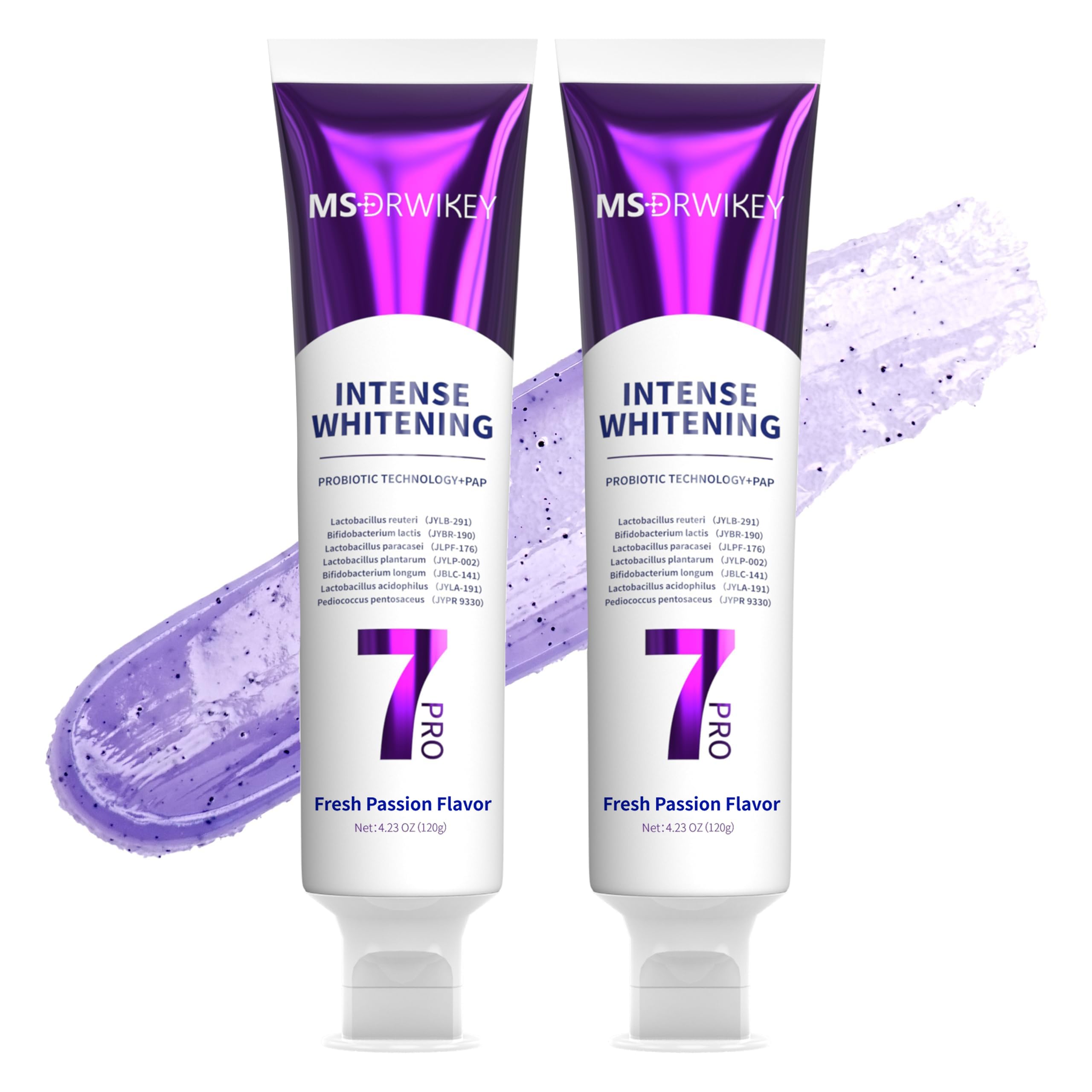 MSDRWIKEY: 2 paquets dentifrice blanchissant pour un sourire éclatant