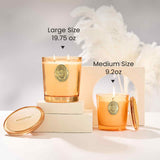 Bougie M&SENSE Basilic Gingembre Orange, brûlage lent et constant pour détente mentale.