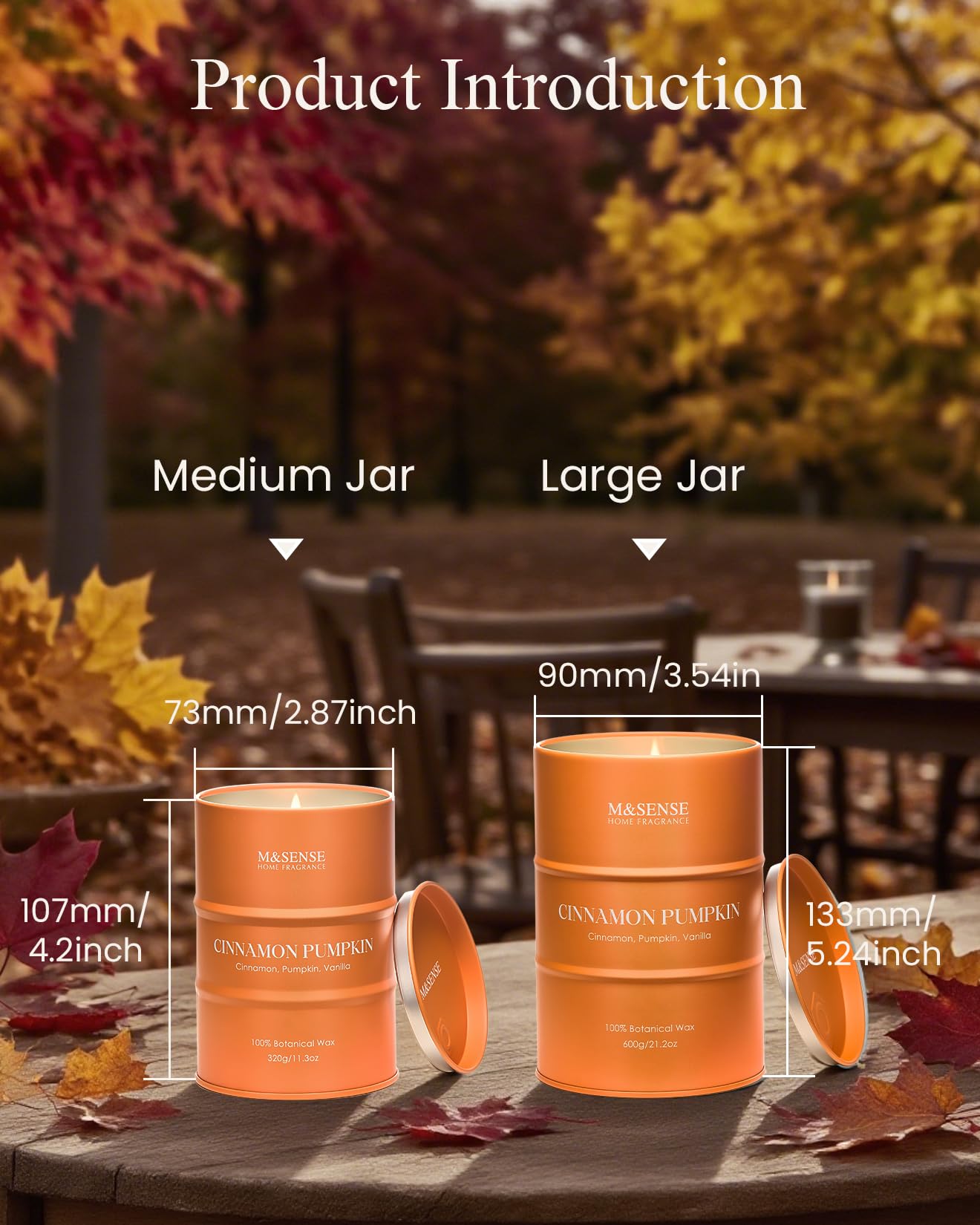 Coffret cadeau M&SENSE Cannelle Citrouille avec bougie parfumée.