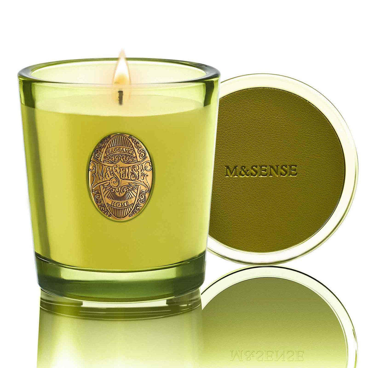 Bougie M&SENSE Seattle Rainforest – cire de soja, ambiance chaude et relaxante.