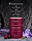 Bougie M&SENSE cire soja naturelle, senteur cerise douce et chaleureuse.