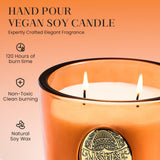 Bougie M&SENSE Cire soja-palmier: arôme frais et durable.