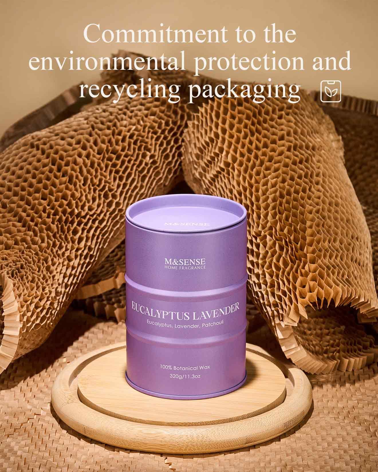 Boîte cadeau élégante M&SENSE eucalyptus-lavande.