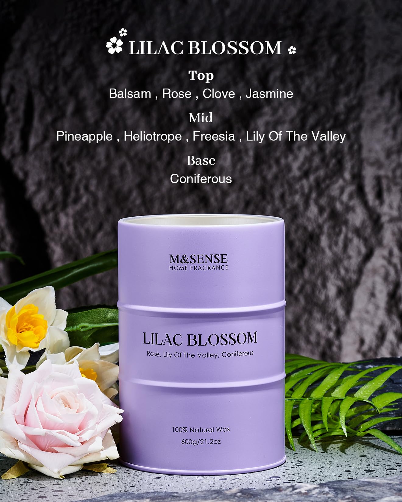 Ambiance douce M&SENSE Lilas pour méditation et détente à la maison