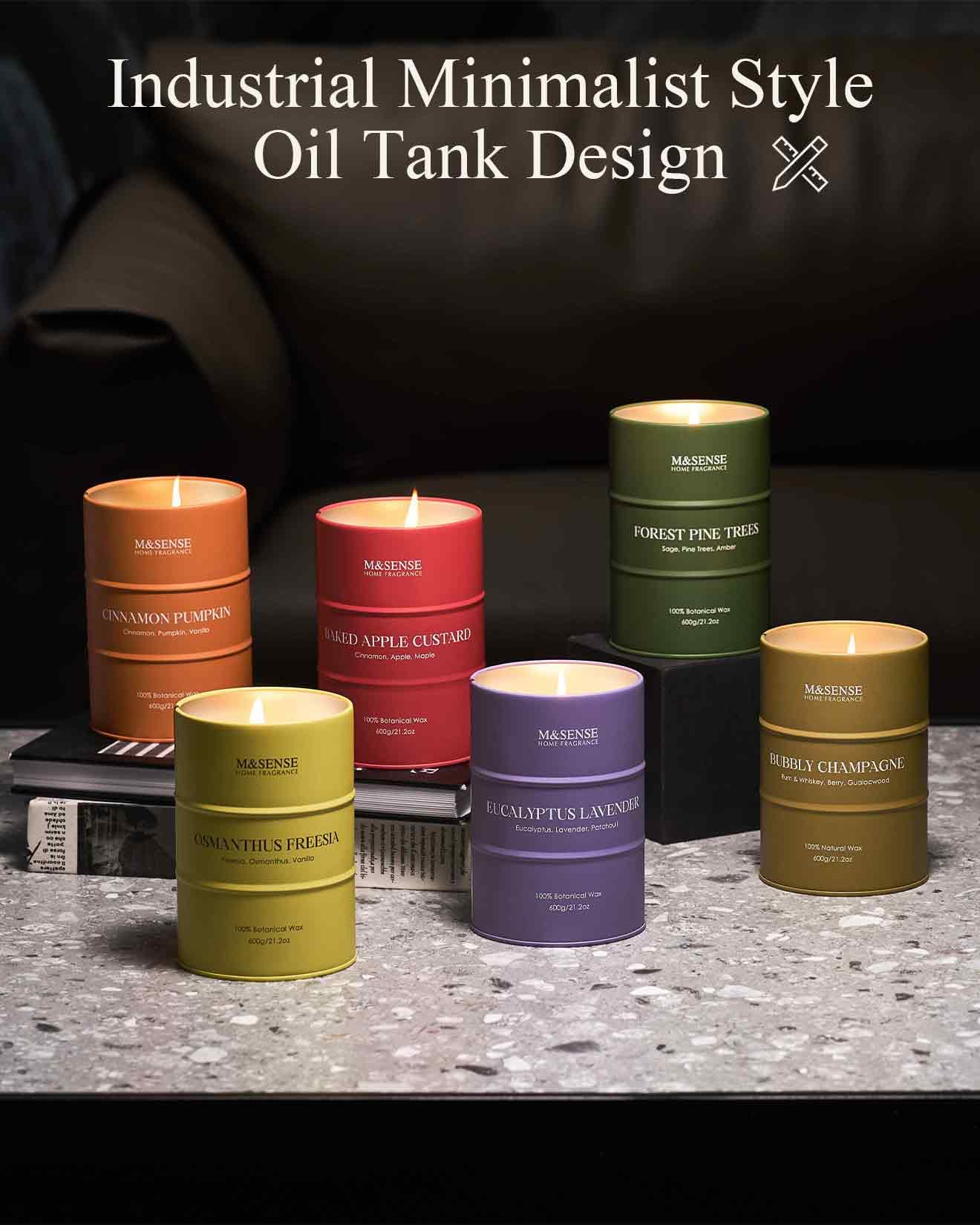 Bougie M&SENSE Minéraux Marins Océan, emballage recyclable et durable.