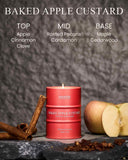 M&SENSE Bougie Pomme Cuite, cire soja, diffusion parfum durable.