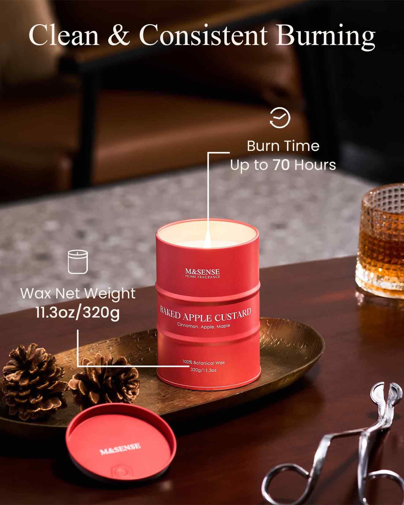 M&SENSE Pomme Cuite, parfum réconfortant qui remplit la pièce.
