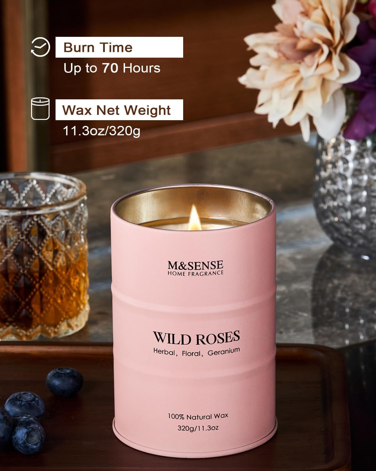 M&SENSE Bougie éco et emballage recyclable—achat responsable.