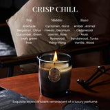 Bougie M&SENSE Crisp Chill dans un cadre déco intérieur moderne.