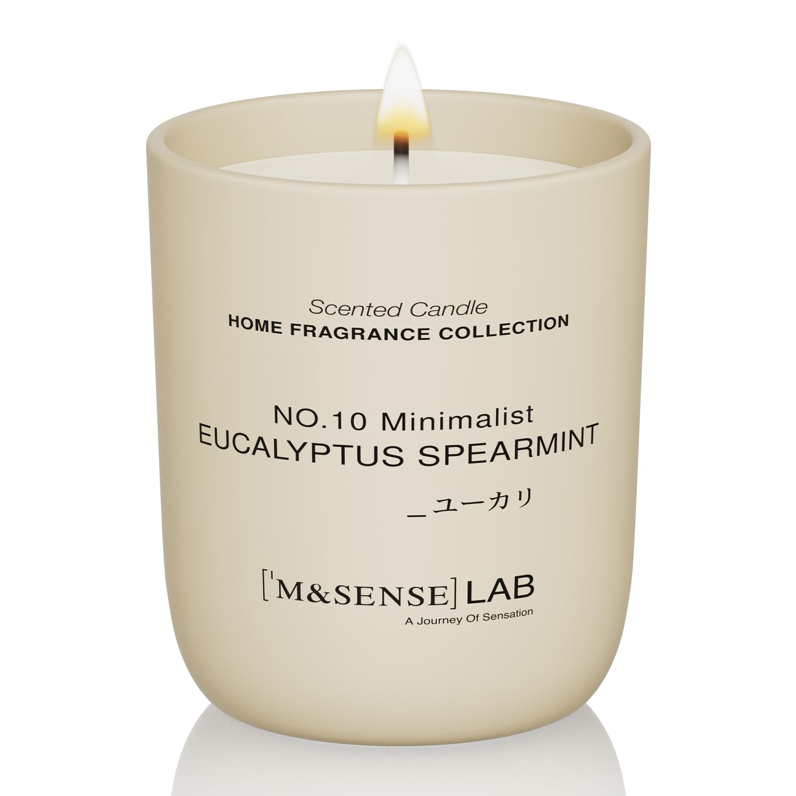 Bougie M&SENSE soya eucalyptus-menthe pour une ambiance apaisante et rafraîchissante