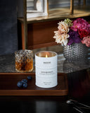 Bougie Litchi Fizzy M&SENSE en déco salon pour ambiance cosy