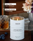 Diffusion uniforme du parfum Litchi Fizzy par la bougie M&SENSE