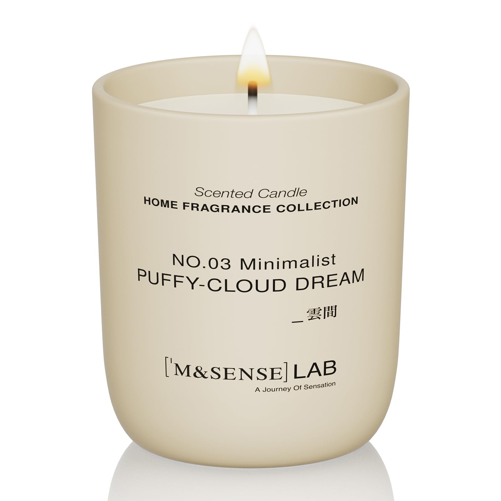 Bougie M&SENSE Puffy-Cloud Dream au soja, parfum doux pour détente dans le salon