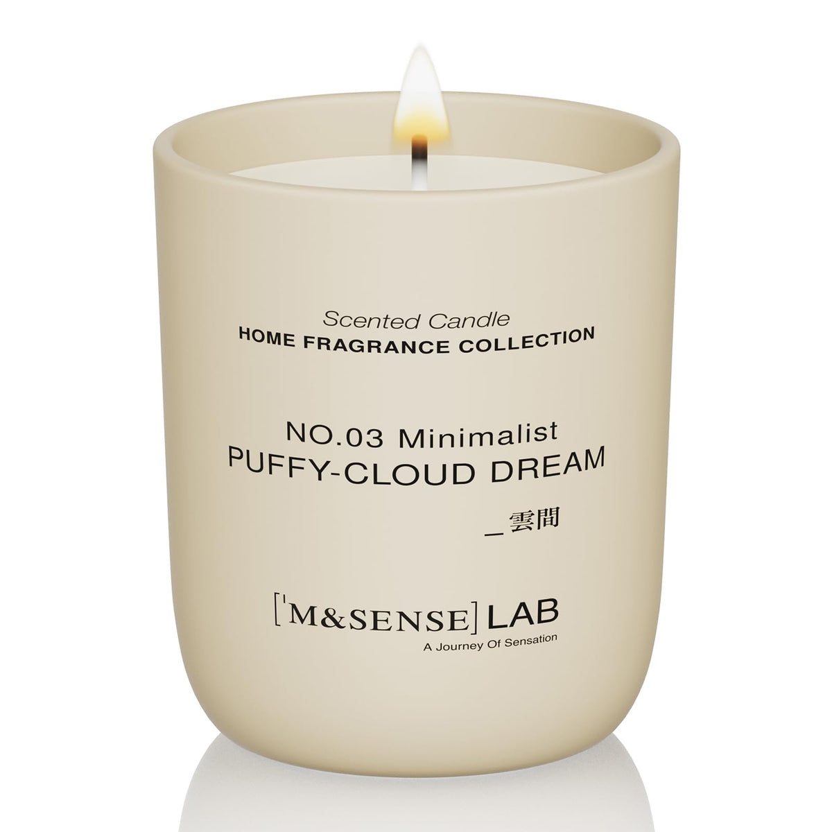 Bougie M&SENSE Puffy-Cloud Dream au soja, parfum doux pour détente dans le salon