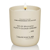 Bougie M&SENSE Puffy-Cloud Dream au soja, parfum doux pour détente dans le salon