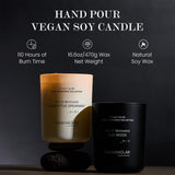 Bougie soja M&SENSE non toxique, sans paraffine pour brûlage propre.