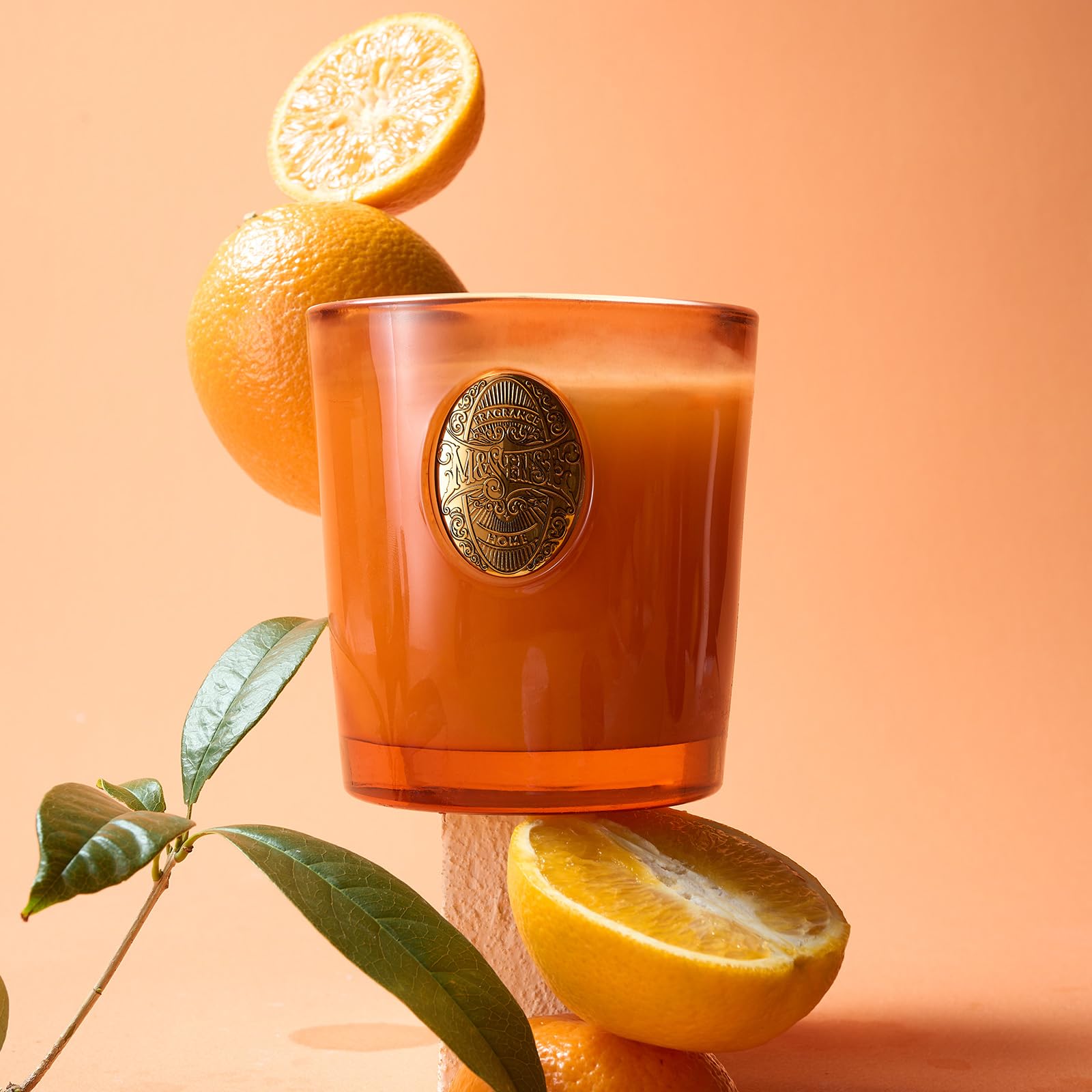 Bougie M&SENSE bougie-soja-orange-goji verre réutilisable raffiné