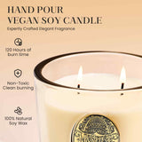 M&SENSE Bougie Soya, deux mèches, ambiance chaude dans le salon.