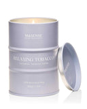 Bougie tabac M&SENSE, flamme douce pour détente nocturne.