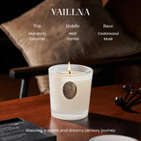 Bougie M&SENSE Vanilla Dream, parfum frais idéal pour une chambre relaxante.