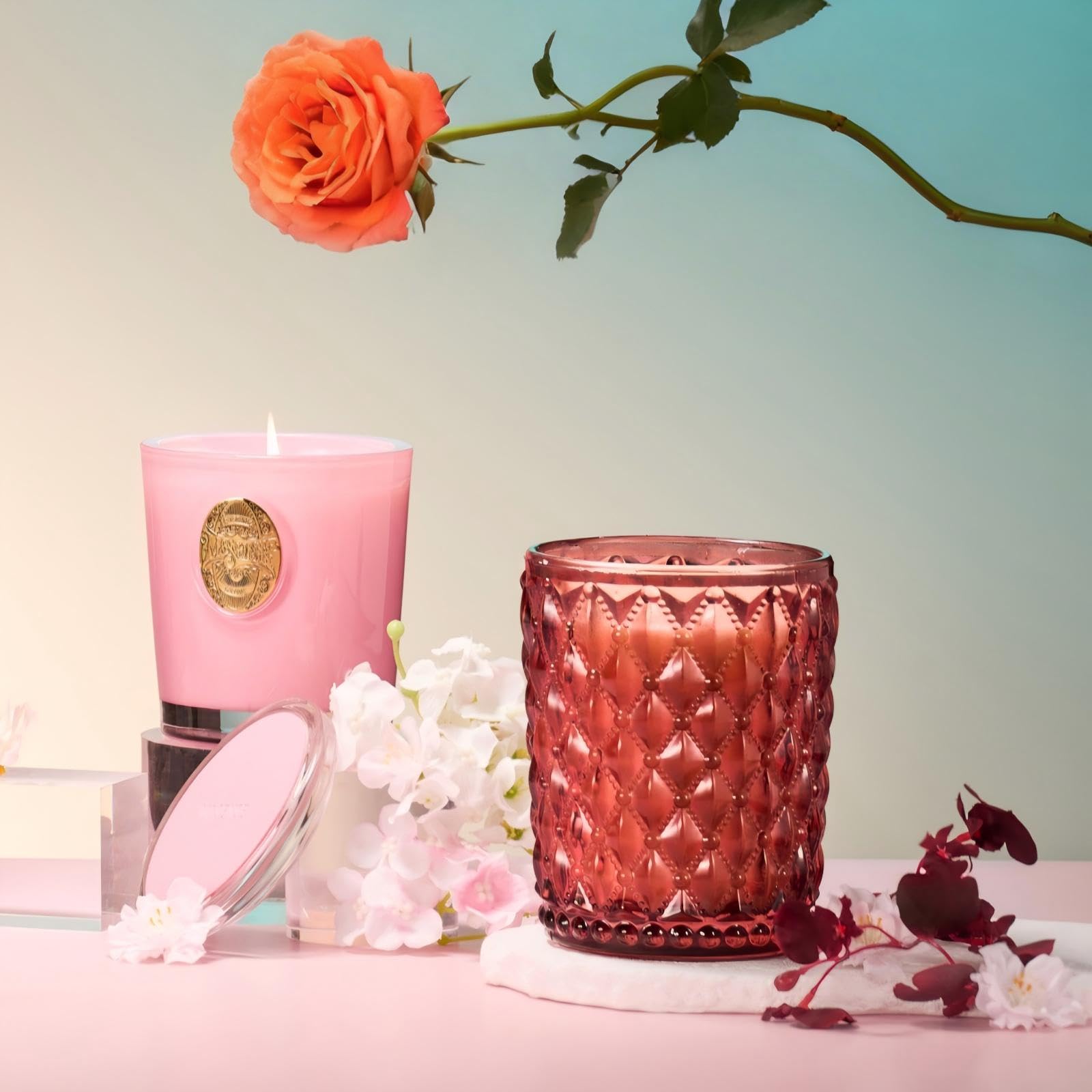 Bougie M&SENSE vanille-latte réconfortante pour une touche chaleureuse au salon