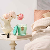 Bougie sur bureau M&SENSE, humeur calme et concentration.