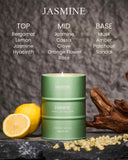 Cire soja naturelle M&SENSE pour une combustion propre et durable.
