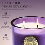 M&SENSE Lavande-Citronnelle bougie soja deux meches, ambiance relaxante ideale.
