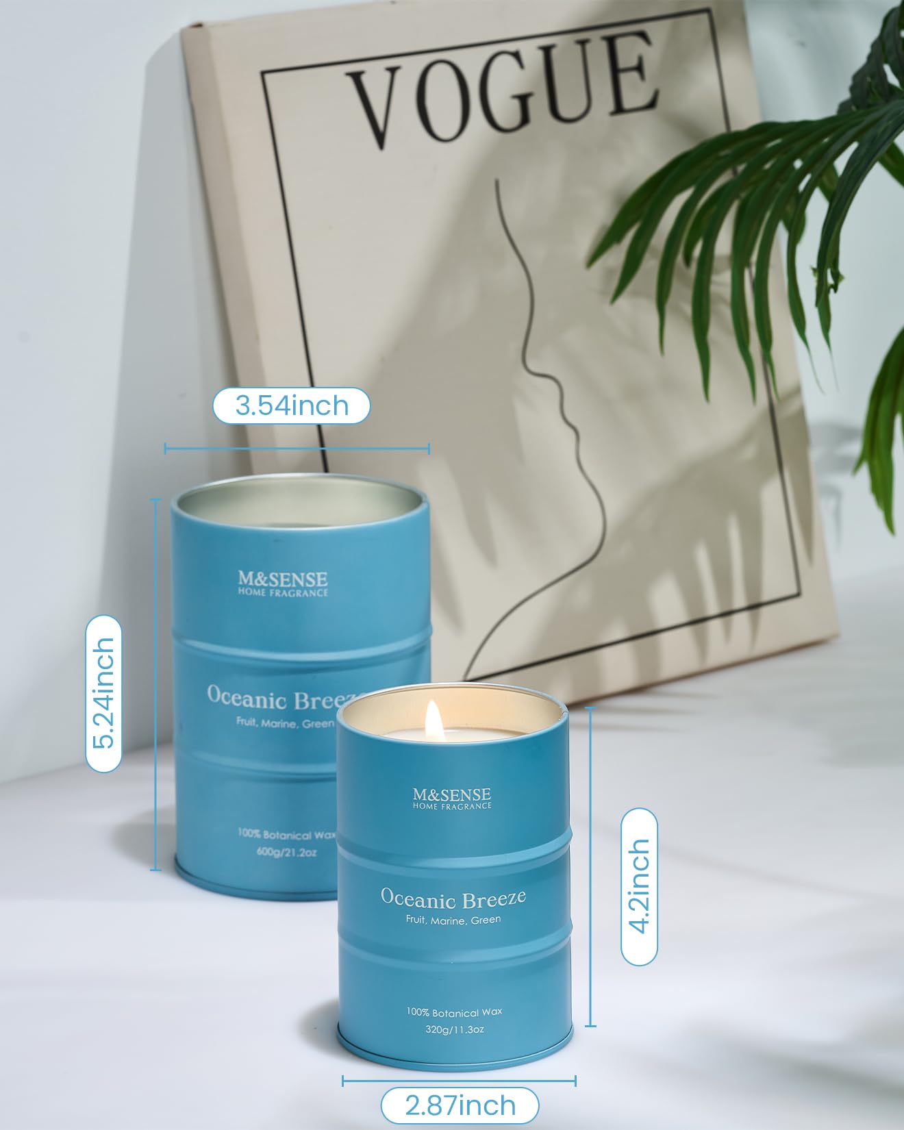 M&SENSE Oceanic Breeze: flamme douce pour une ambiance zen.
