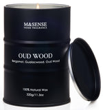M&SENSE Oud Wood, bougie décorative Noël crée une ambiance chaleureuse et durable.