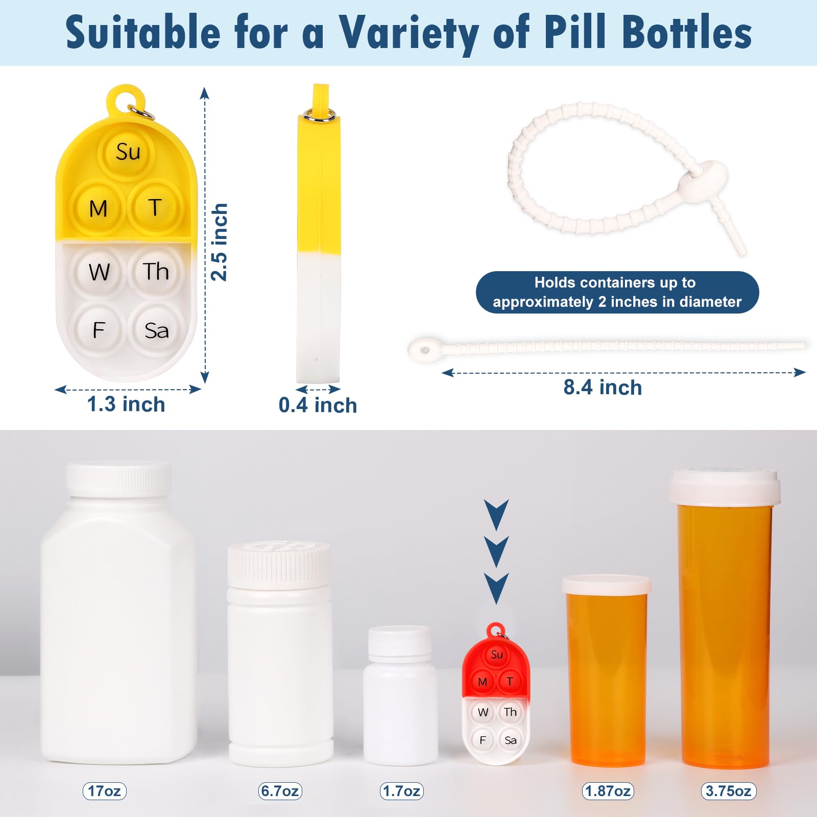 MSHUNKEJI attaches-silicones-bouteille s'adaptent a diverses bouteilles.