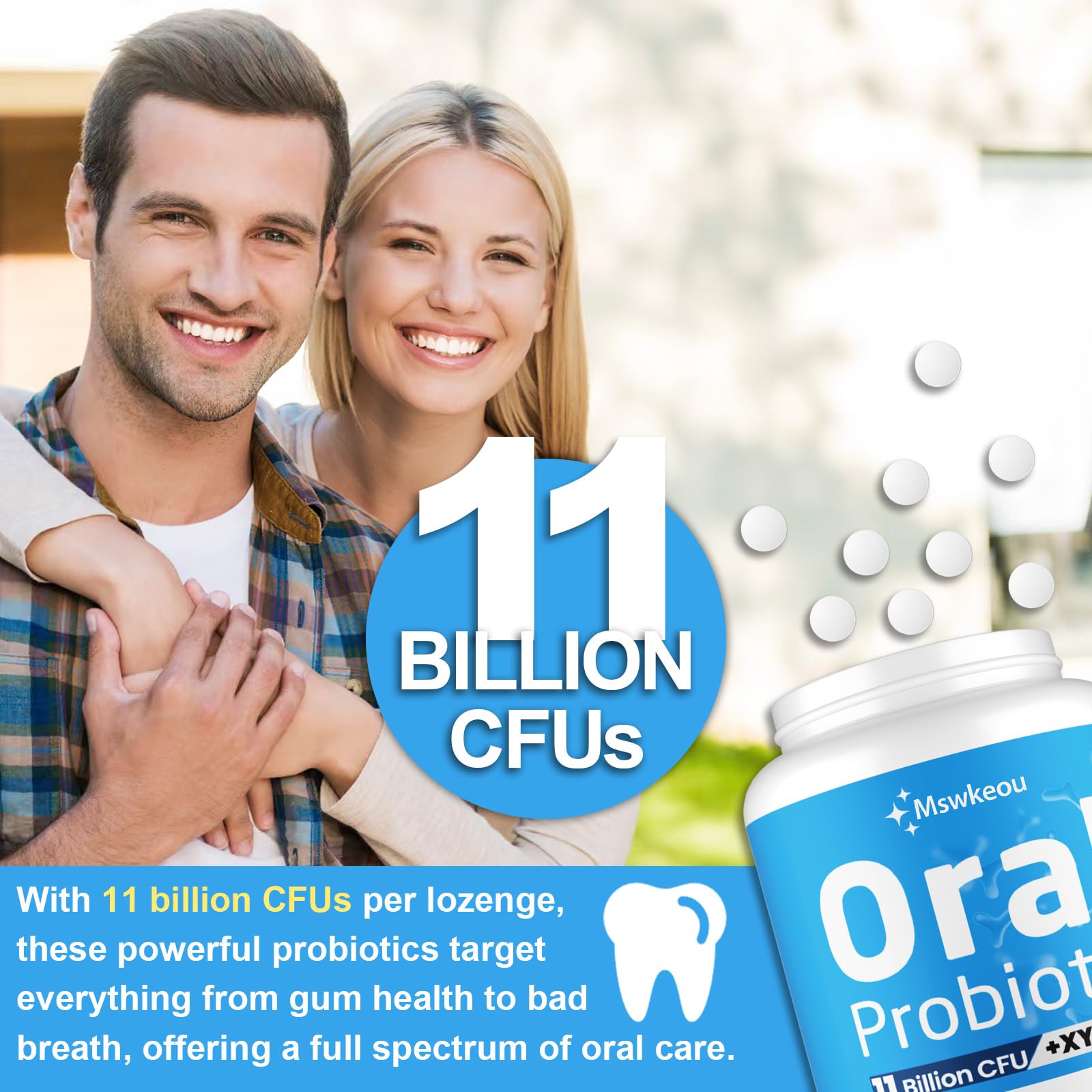 Mswkeou : probiotiques oraux, soutien des dents et gencives
