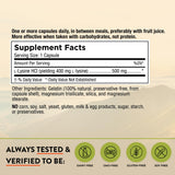 Mt. Angel L-Lysine 500 mg, capsules – formulation véganes pour énergie et immunité