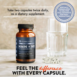 Notice dosage Mt. Angel NMN NR: deux capsules deux fois par jour.