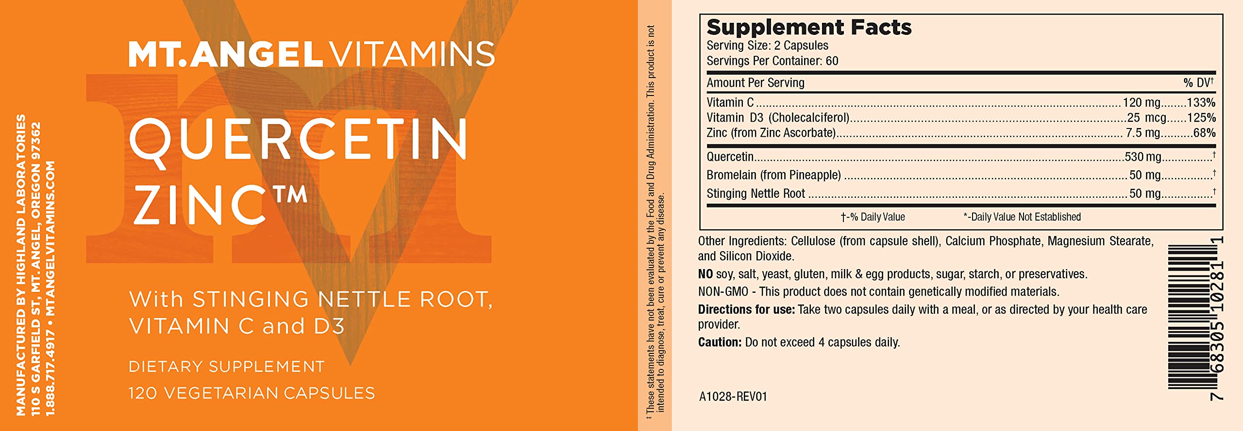 Utilisation quotidienne pratique avec Mt. Angel Vitamins.