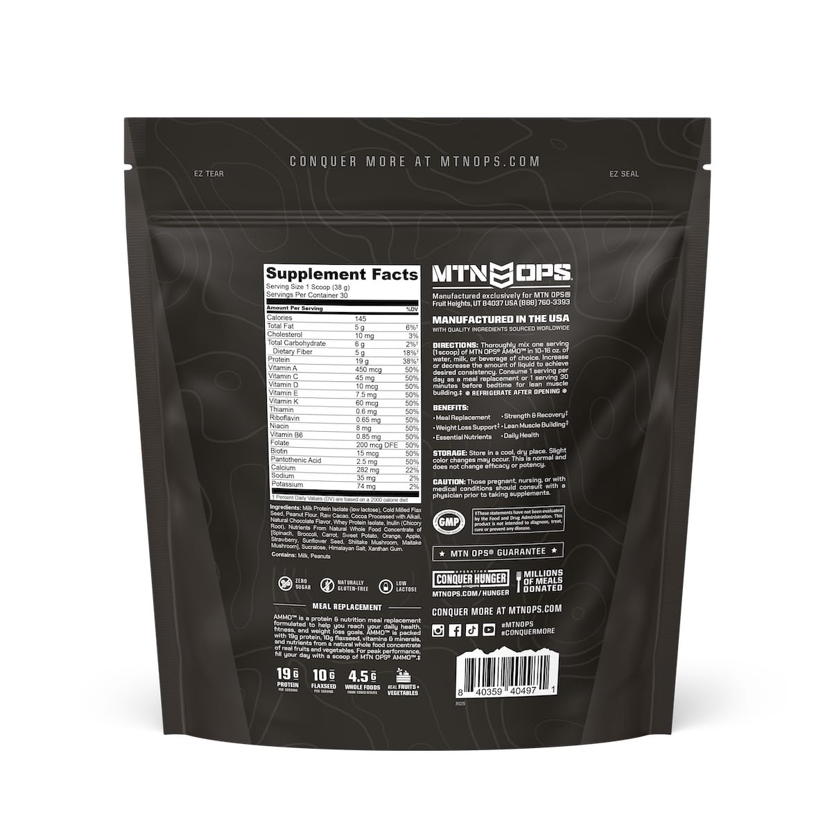 MTN OPS Ammo et Magnum pour performance et récupération