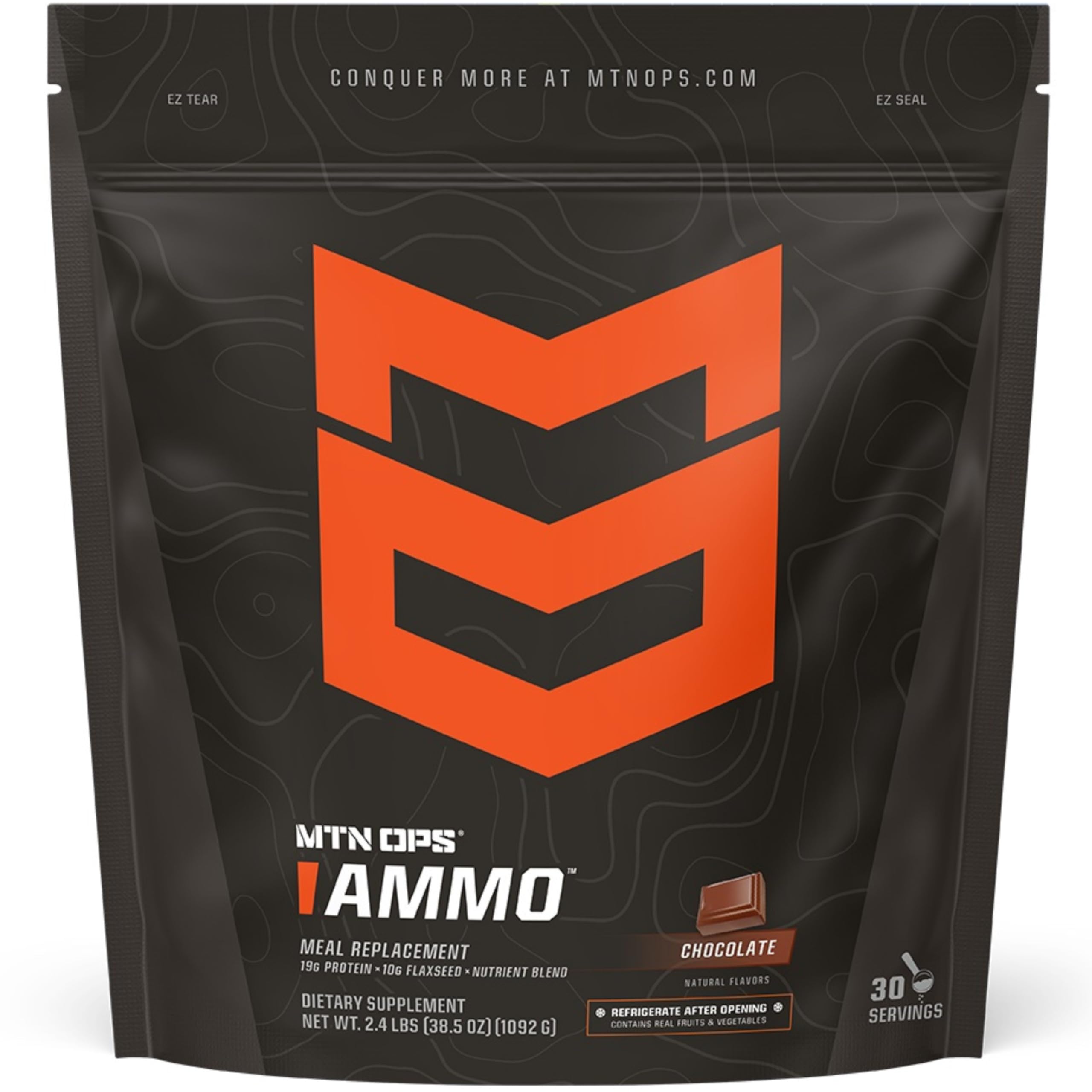 MTN OPS Ammo Poudre Chocolat Emballage : pratique à emporter pour un petit-déjeuner rapide