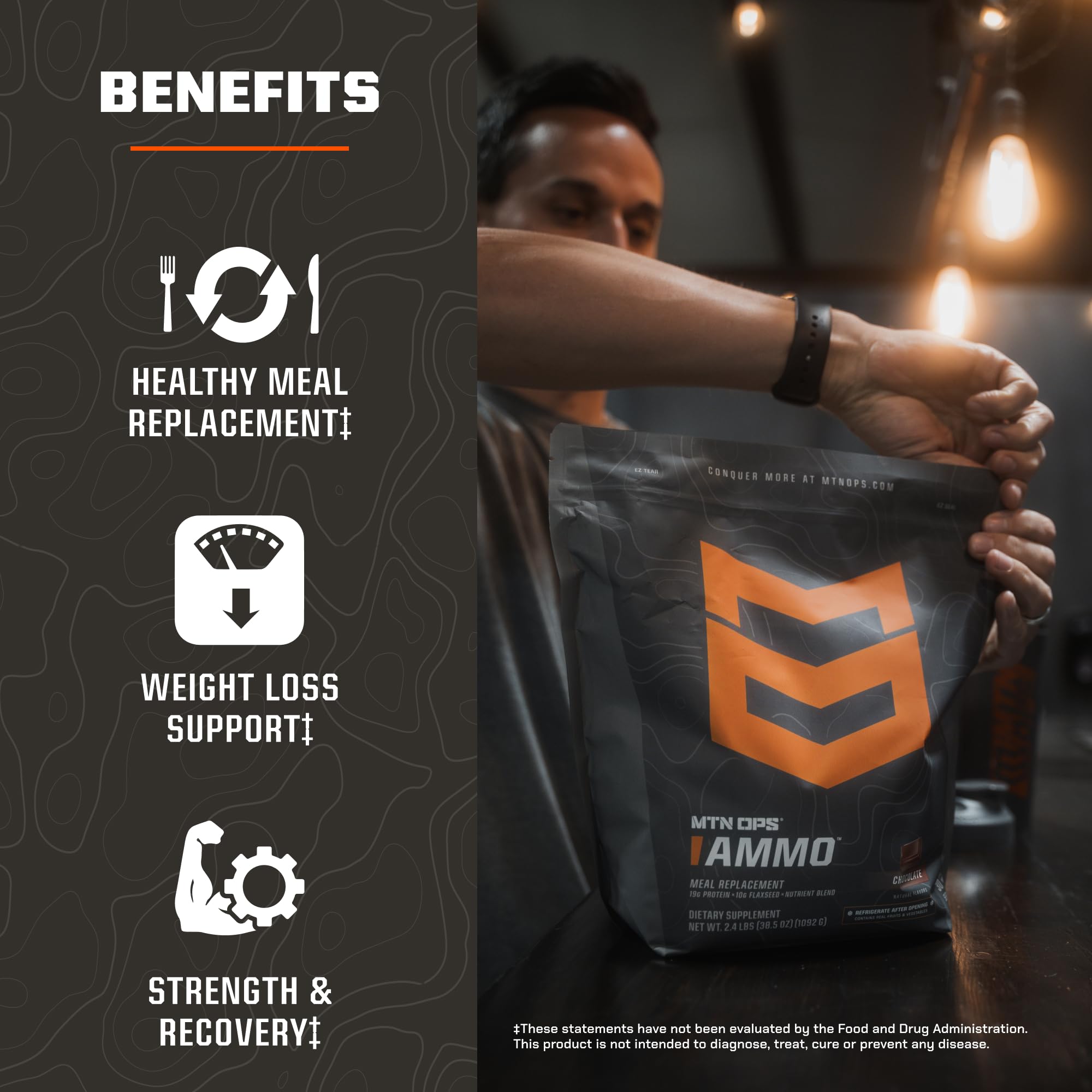 MTN OPS Ammo protéines 19 g pour soutien musculaire et récupération