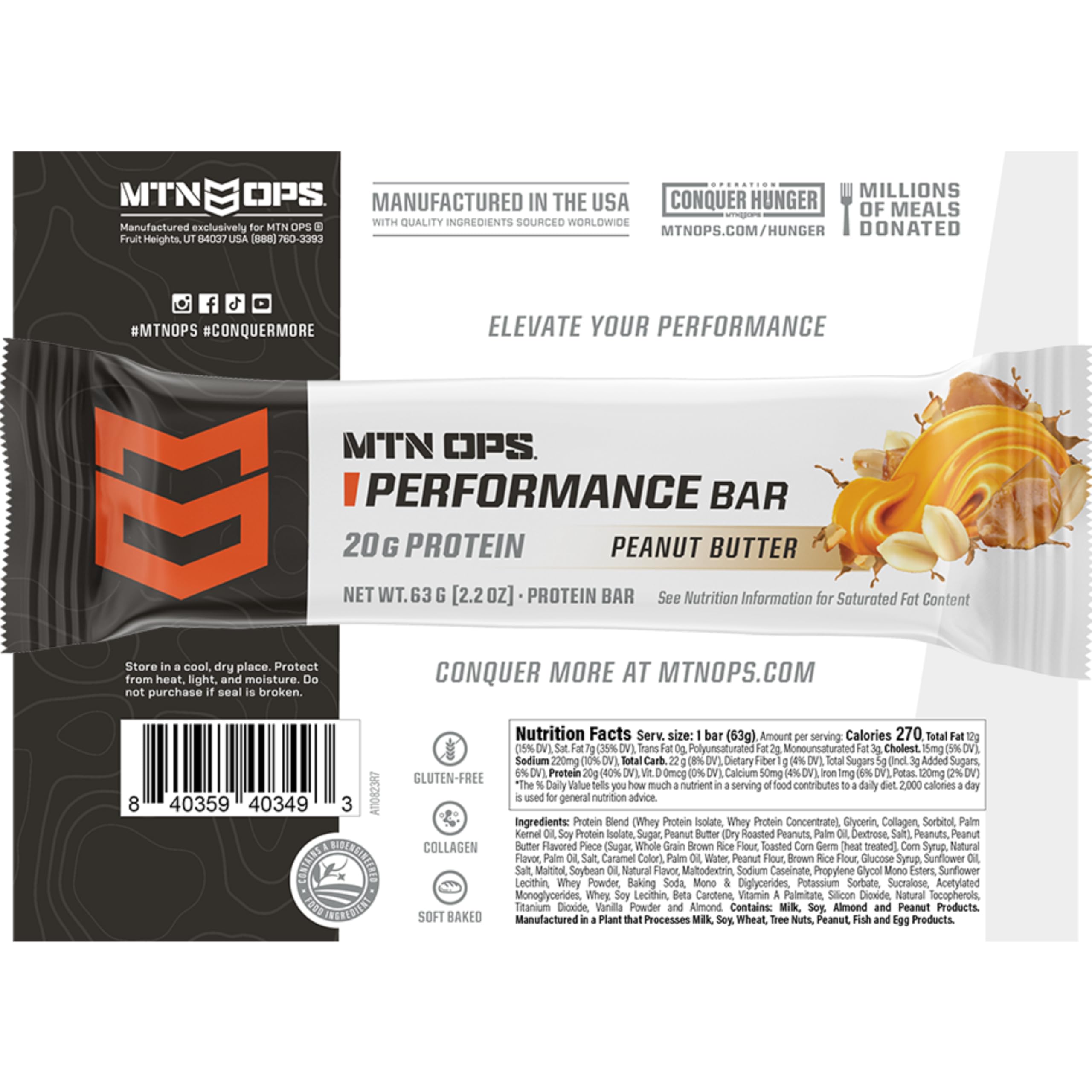 MTN OPS Barres Protéinées – texture crémeuse idéale pour satisfaire une fringale
