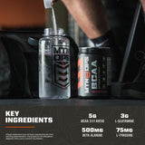 MTN OPS BCAA poudre avec électrolytes pour l'hydratation et la performance.