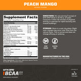 MTN OPS BCAA: étiquette sans gluten sur le pot, consommation propre.
