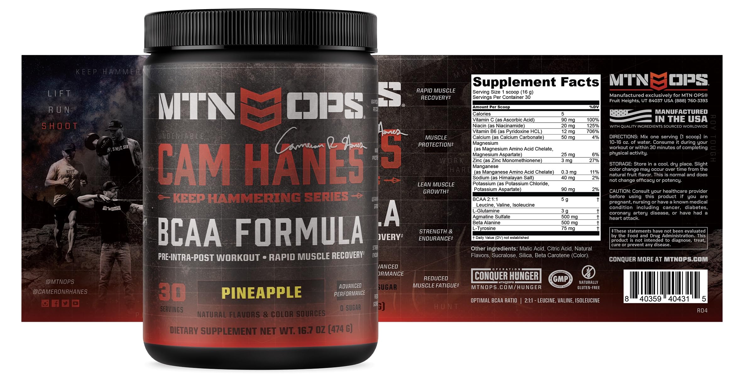 Dose MTN OPS BCAA 2:1:1 ananas, simplicité d'utilisation.