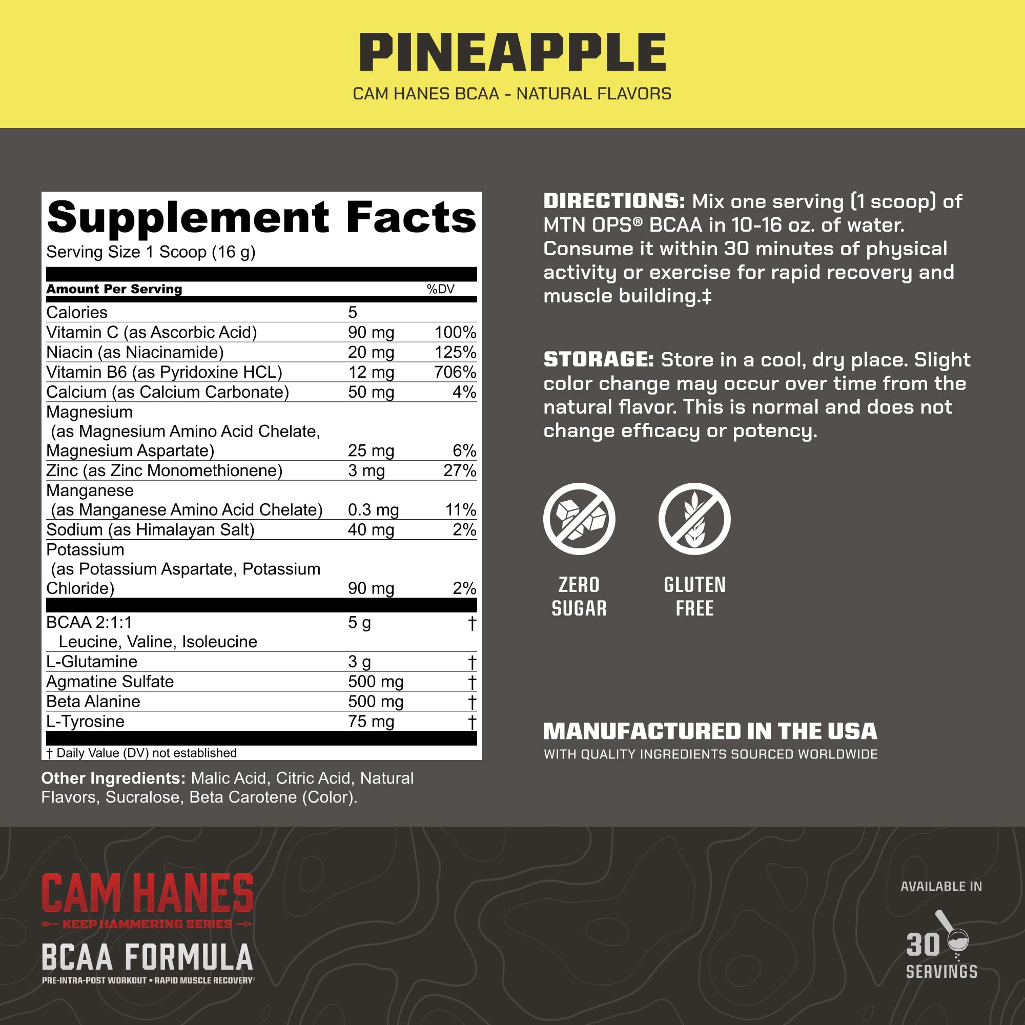 Shake BCAA MTN OPS ananas pendant l'entraînement pour soutien rapide.